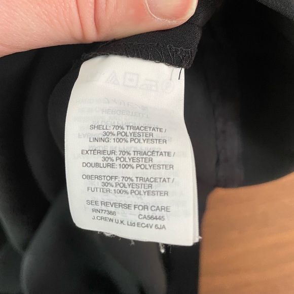 J. Crew Black Sheath Dress with Draping Details Size 16 - Picture 7 of 8